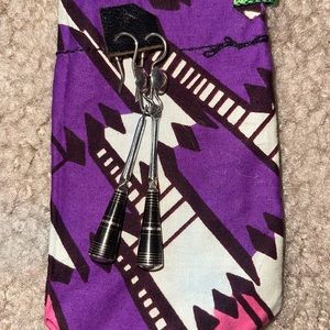 Custom-made silver earrings